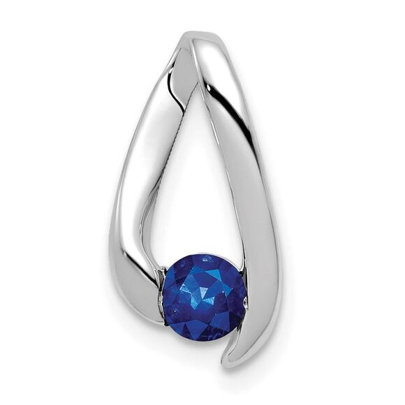 Kazi Luxury 14k White Gold 4mm Sapphire Pendant,New Products : American Fashion Style Bags On Sale